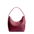 Orchid*Medium | u-shaped, flat-bottomed leather shoulder bag with adjustable strap