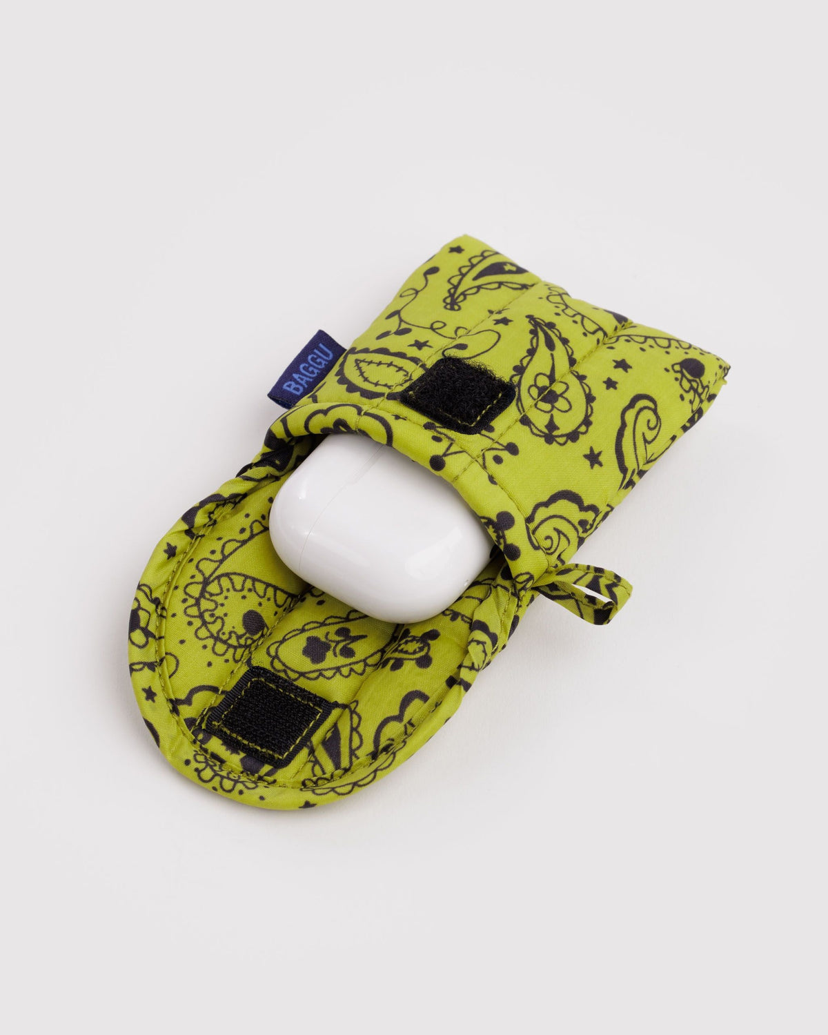 Puffy Earbuds Case - Chartreuse Paisley - image 2