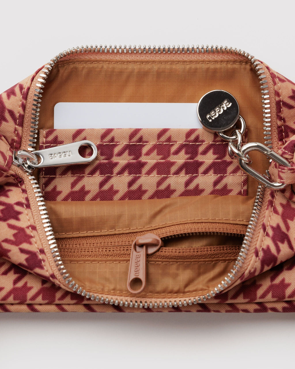 Nylon Pochette - Tan Houndstooth - image 3