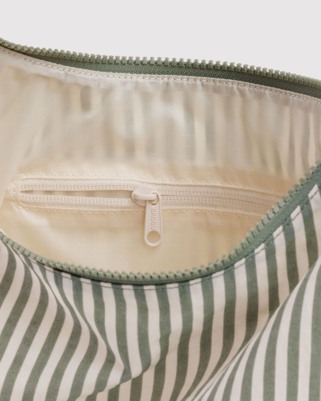 Nylon Shoulder Bag - Sage Stripe - image 4