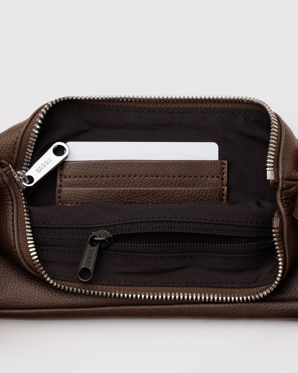 Recycled Leather Pochette - Brown - image 4