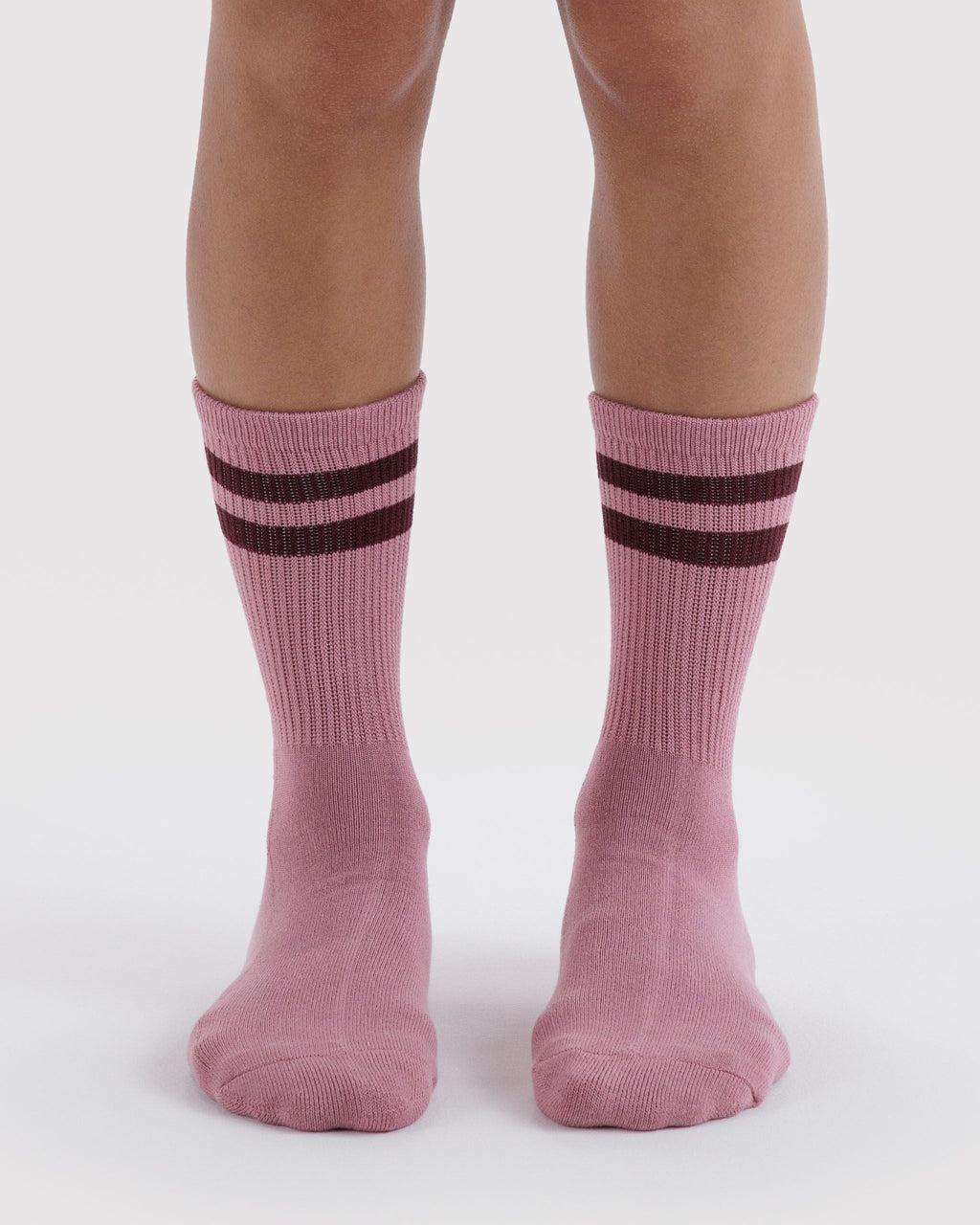 Ribbed Sock - Wild Plum Stripe - image 2