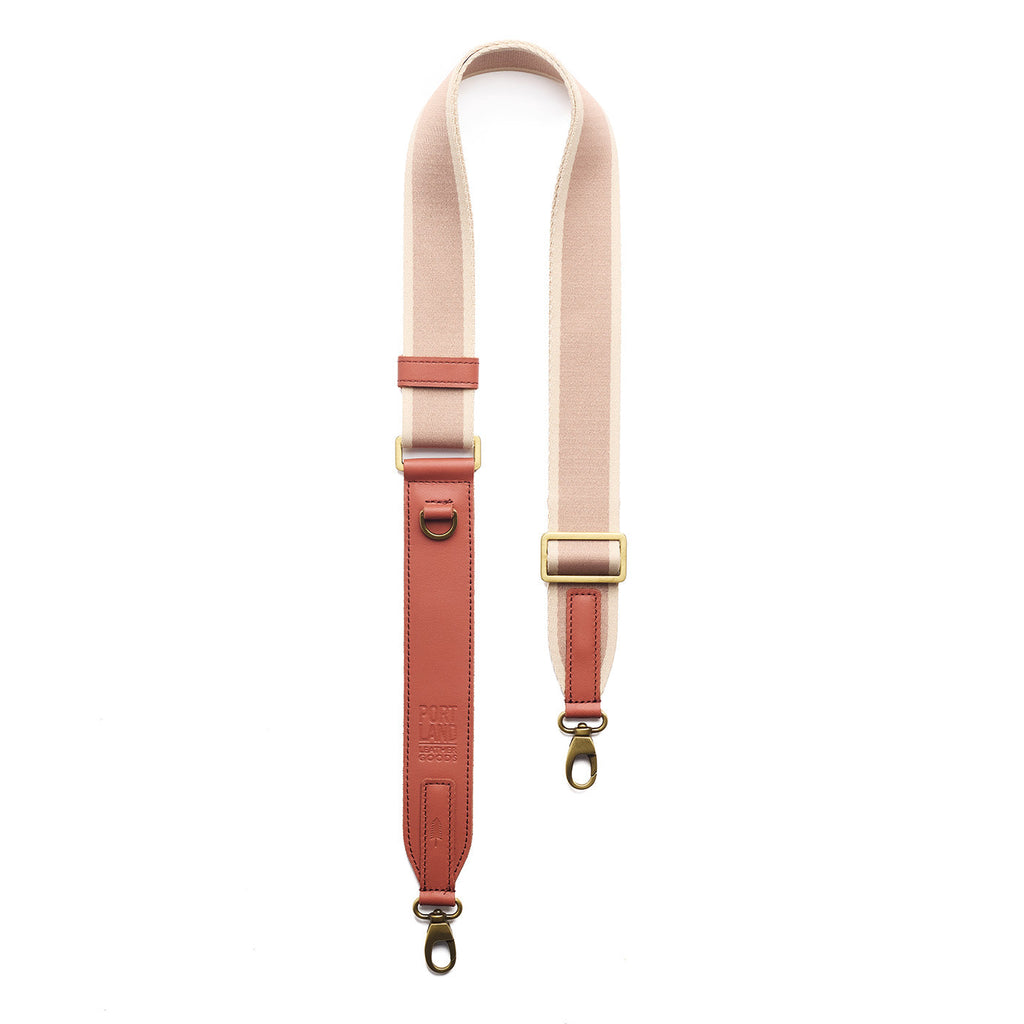 Ivory Cream | Adjustable fabric and leather strap