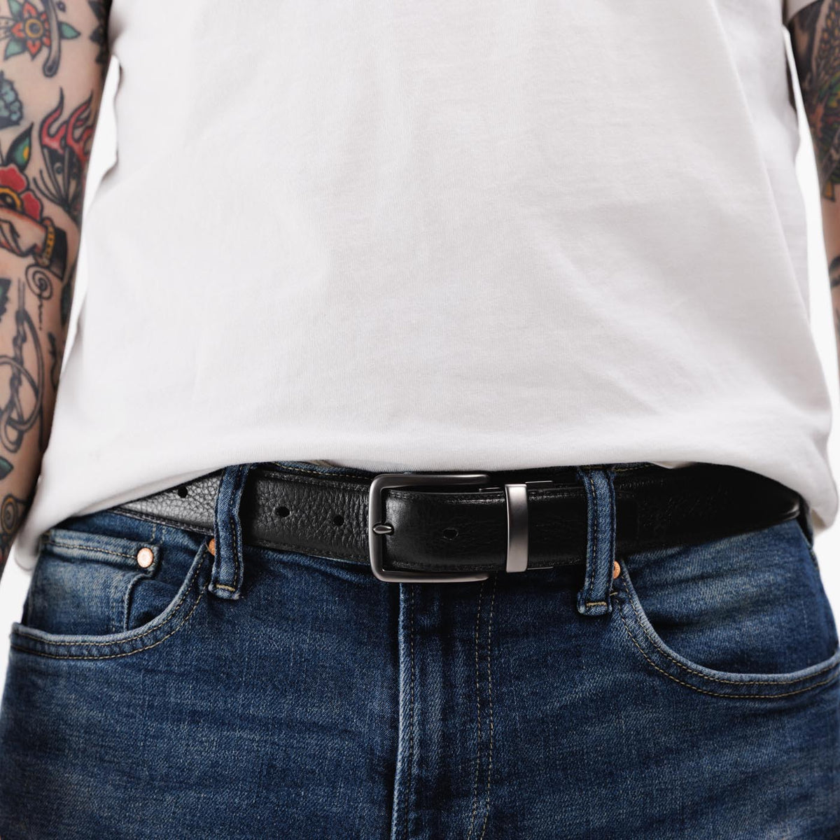 Men's Italian Reversible Leather Belt