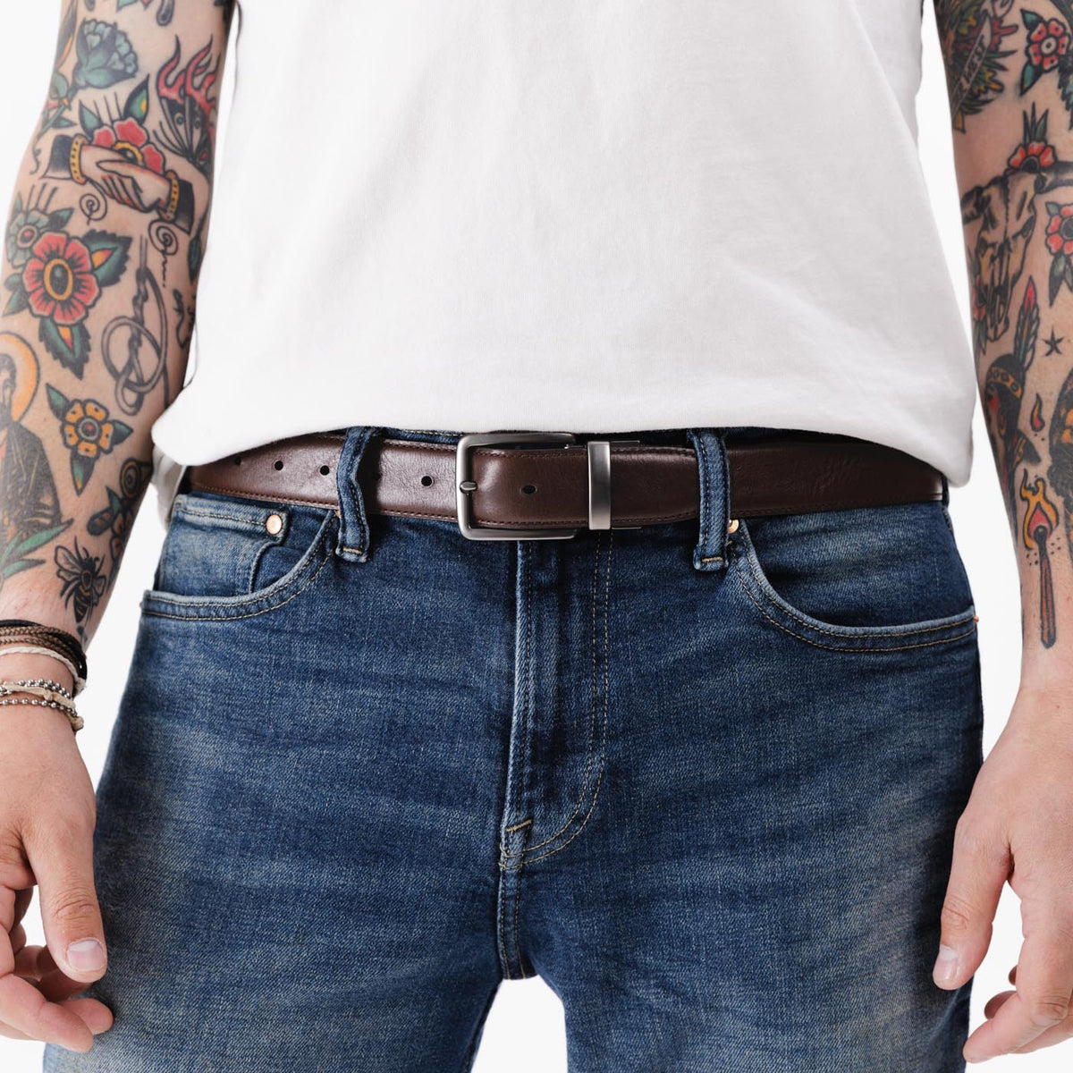 Men's Italian Reversible Leather Belt