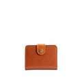 Honey | Small leather wallet with snap closed