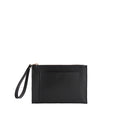 Black*Small | Wristlet pouch with front pocket and zipper closure