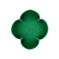 Jolly Green | Clover leaf-shaped foldable leather tray with snap-button corners