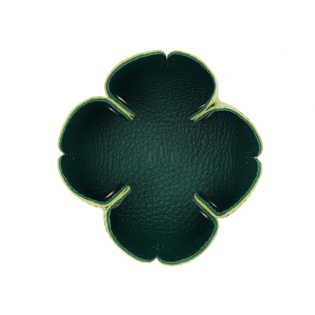 Bacalar | Desert bell-shaped foldable leather tray with snap-button corners