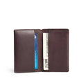 Trailstone | Leather bifold card holder wallet open with card and cash inside