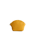 Sunshine*Small | Seashell shaped leather makeup bag with curved top zipper and flat bottom