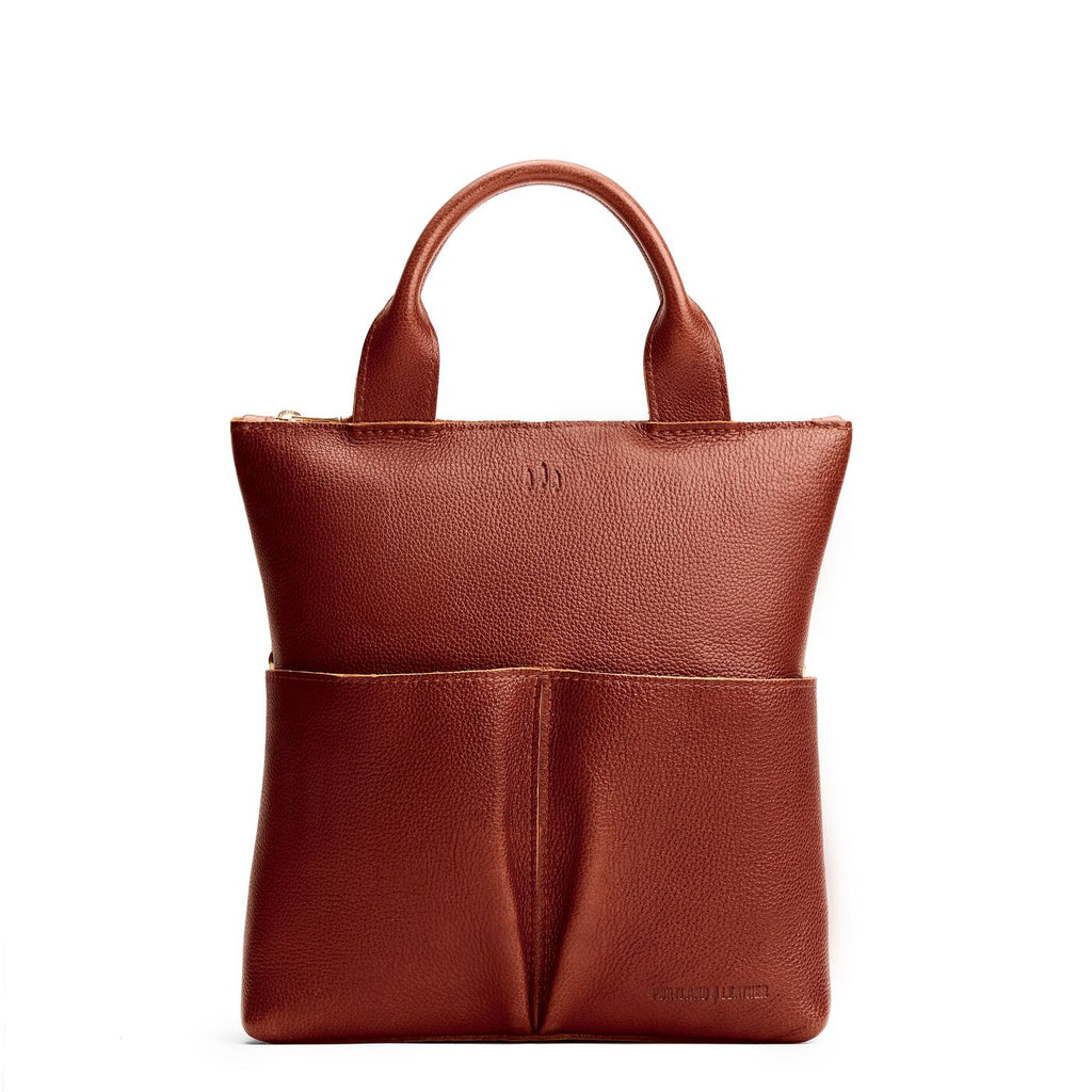 Nutmeg*Small | Convertible tote clutch crossbody with two large front pocket and top carry handles