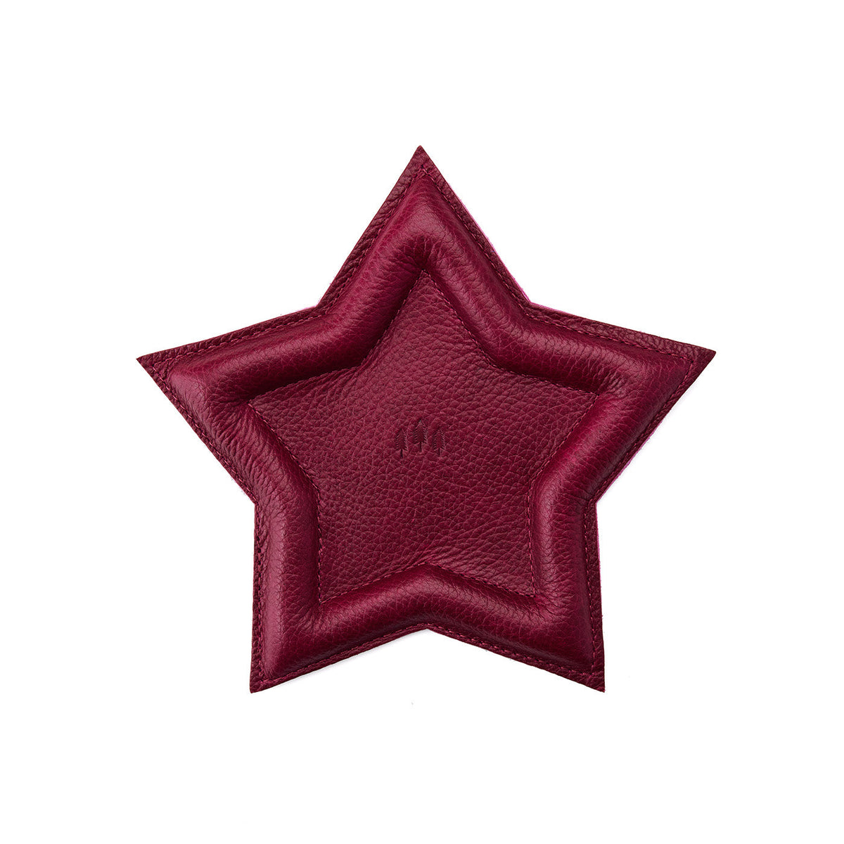 Orchid | Star shaped leather tray with stuffed edges 
