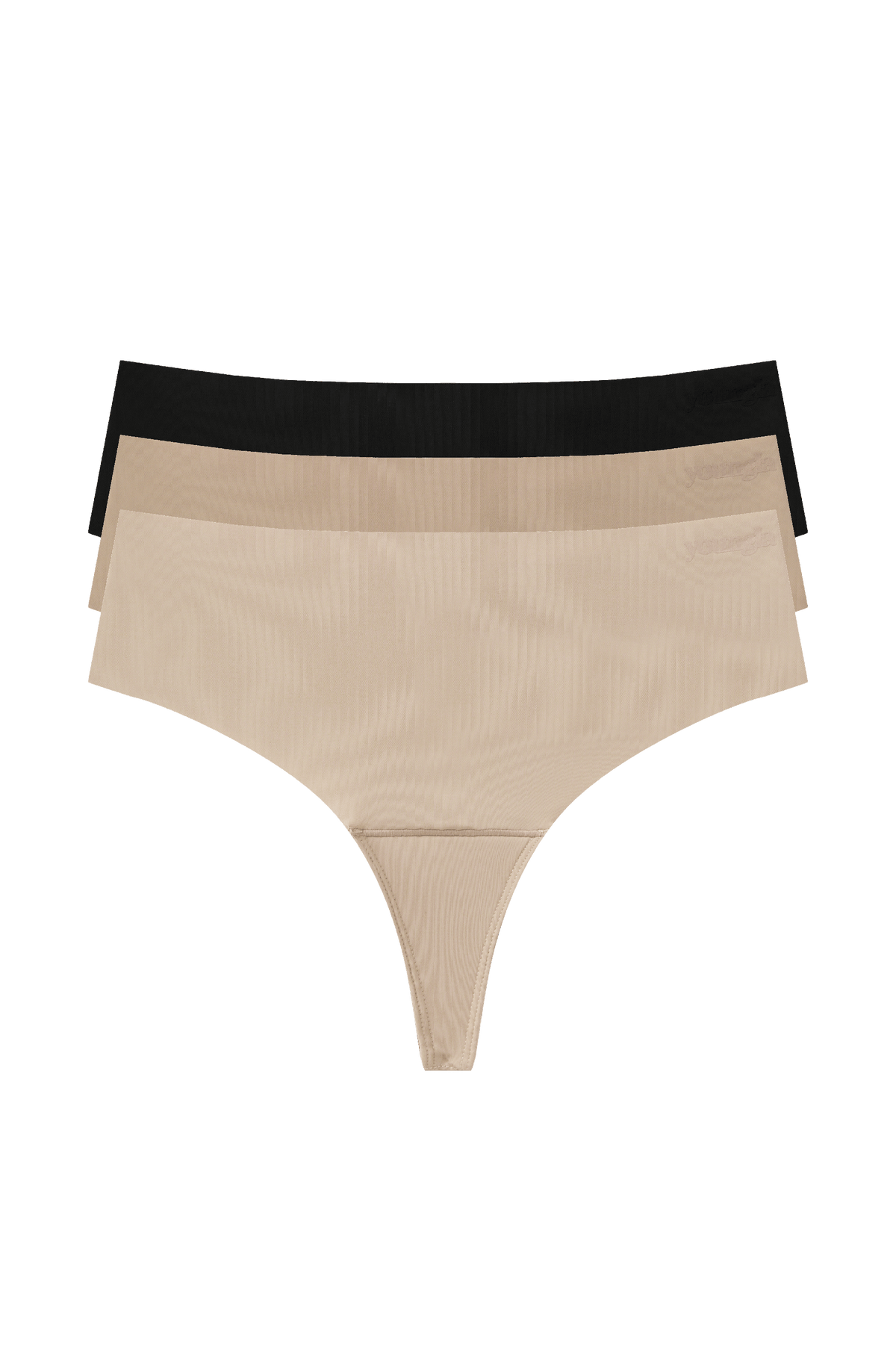 W637 padded thong 3-pack Upgraded seamless high-waisted thong with a comfy padded liner, designed to stay secure and smooth under your favorite leggings.